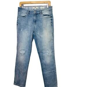 Vintage American Blues Women’s Light Wash Distressed Denim Straight Jeans Size 6